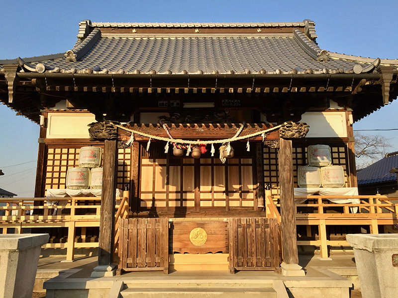 箕田氷川八幡神社の拝殿の写真