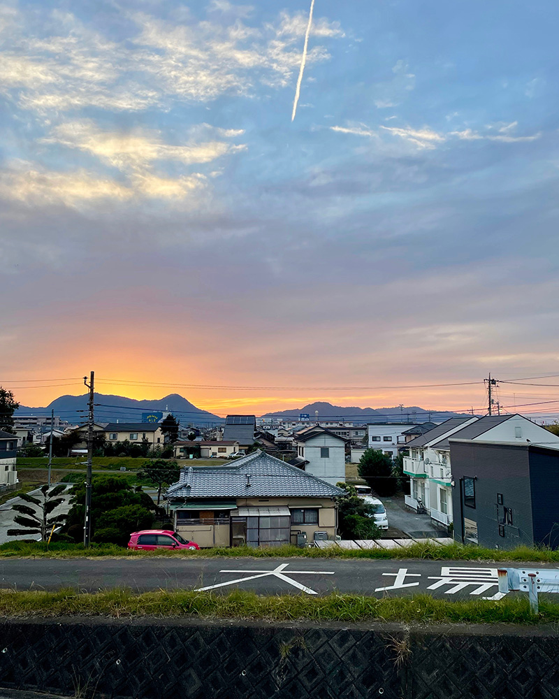 日が落ちた写真