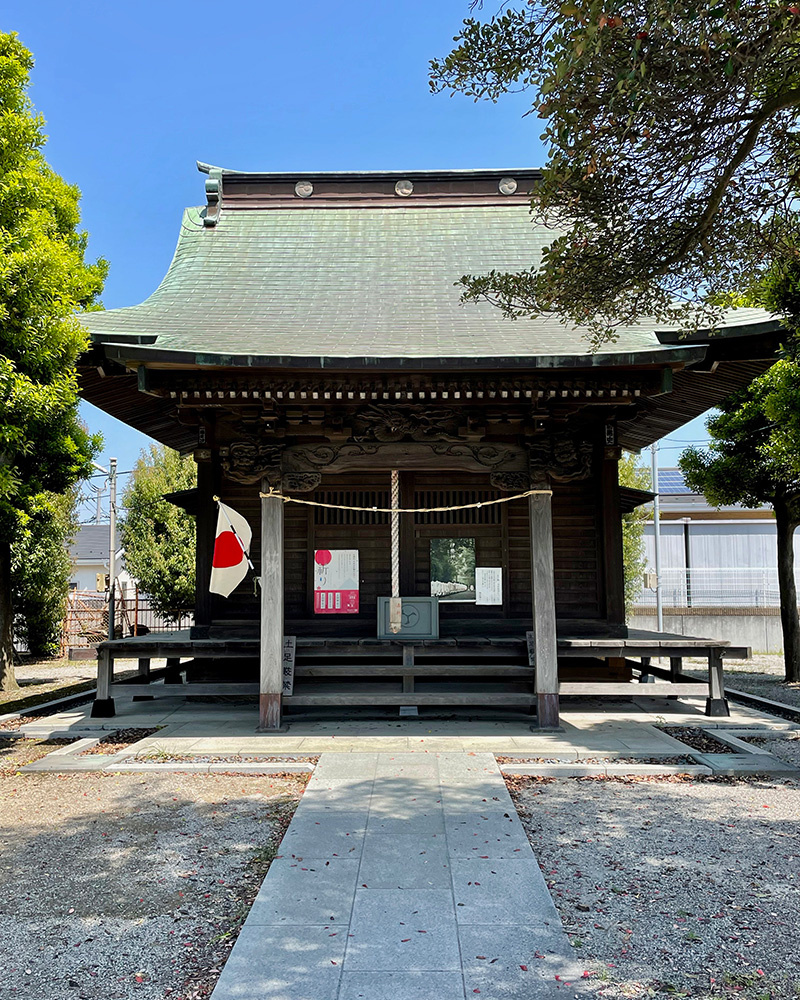 頼朝が立ち寄ったという柄澤神社の写真