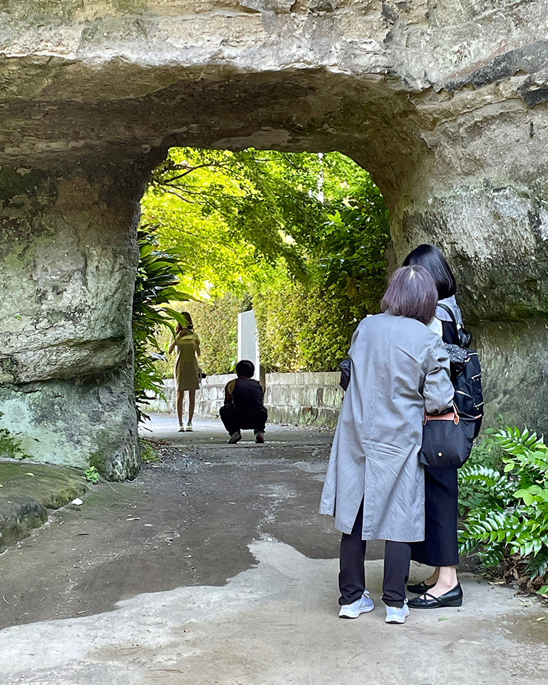 撮影スポットの順番待ちの写真
