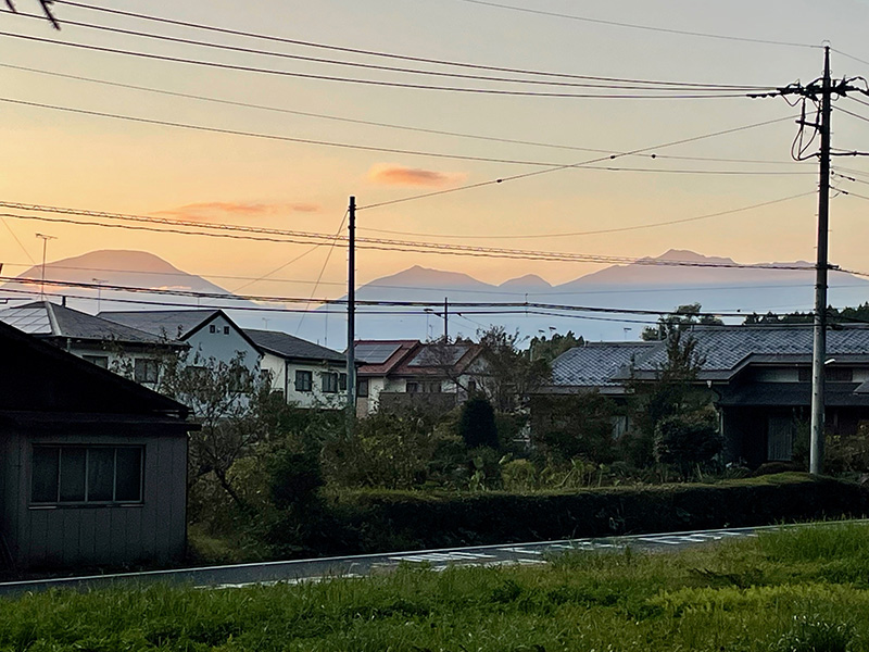 日が落ちた写真