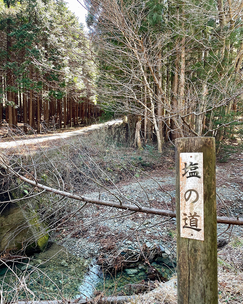 「塩の道」の標識の写真